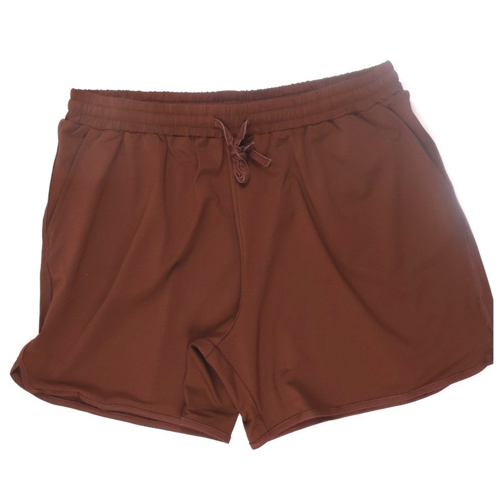 The Back Forty Womens Athletic Shorts Brown Solid 2XL NWT